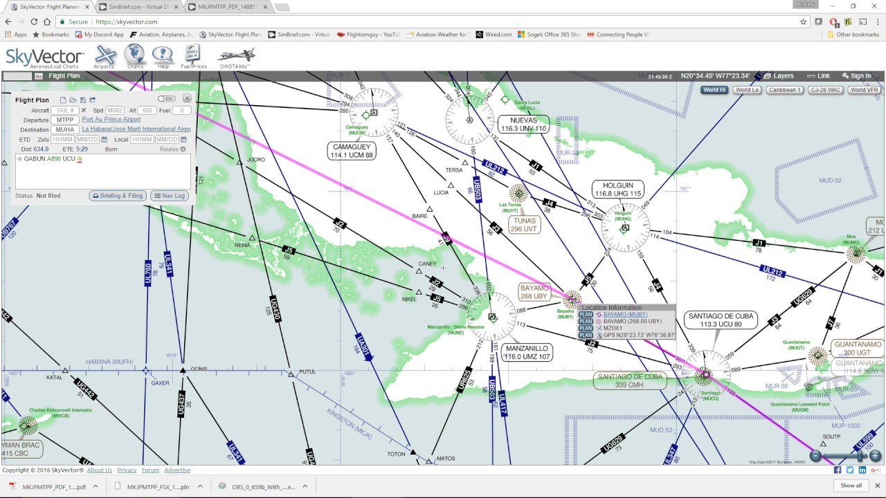 Simple Flight Planning with Skyvector and Simbrief