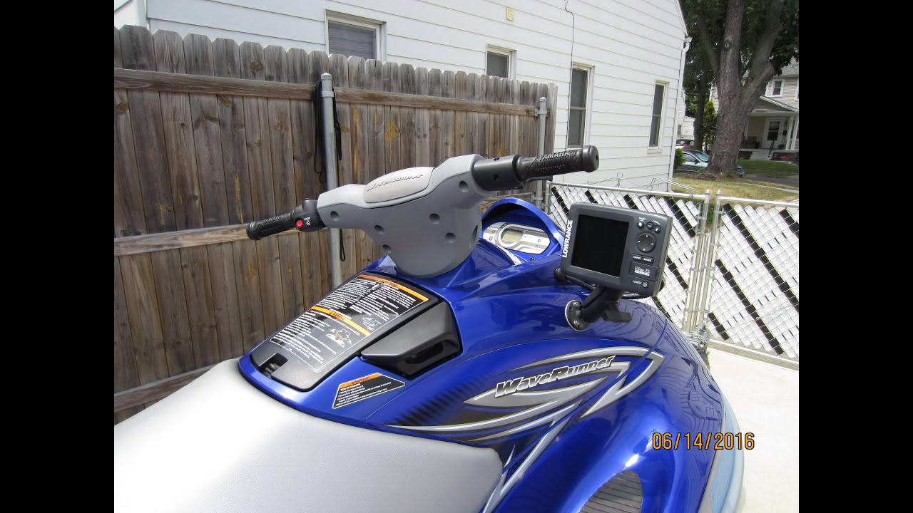 Install Fish Finder on Yamaha Waverunner 2012 VX110 w/ Spring Back Bracket on Boarding Step Mount