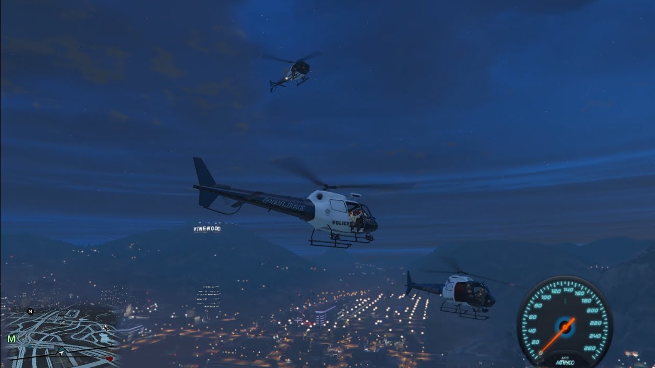 GTA 5 -  Gun Truck vs Police Helicopter