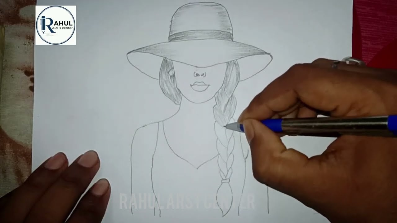 Girl drawing for beginners/ How to draw girl with cap easy step by step /Easy and beautiful drawings