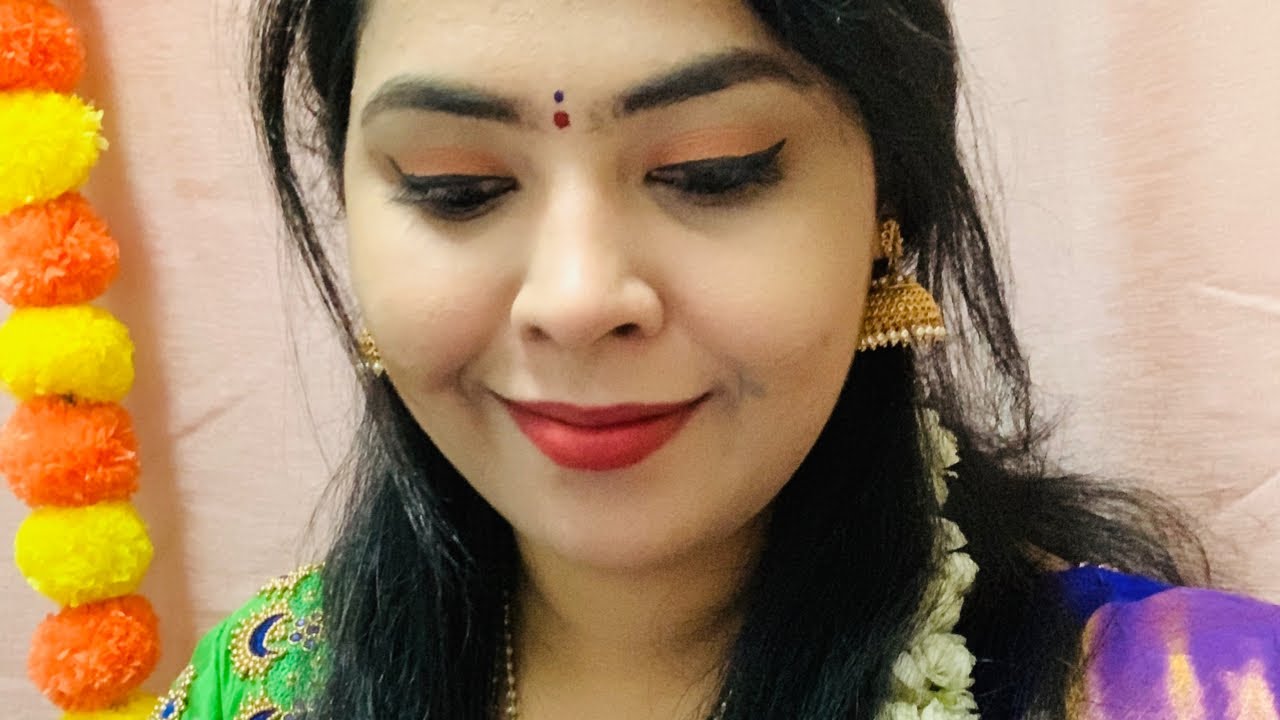 Traditional  Makeup Look With ONLY LAKME  products and Simple Hairstyles | Lakme Traditonal Look