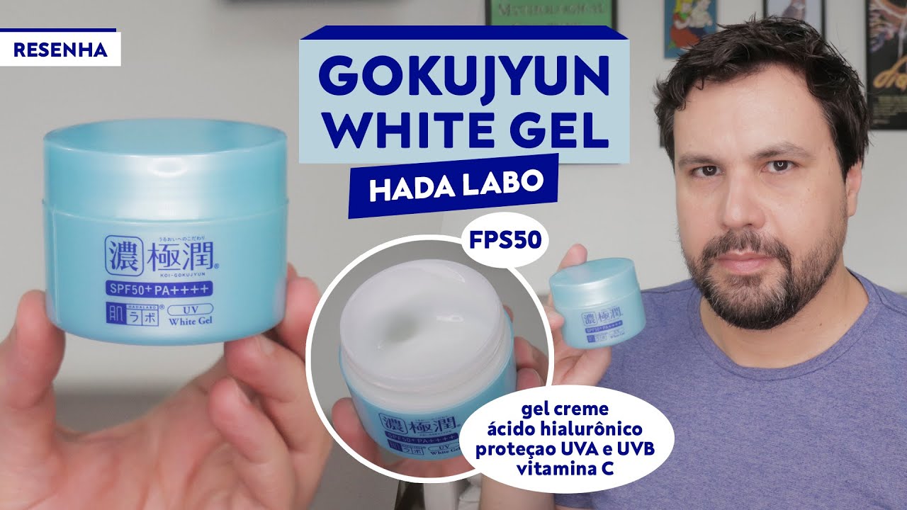 HADA LABO WHITE GEL Hidratante Facial Gokujyun Proteção Solar