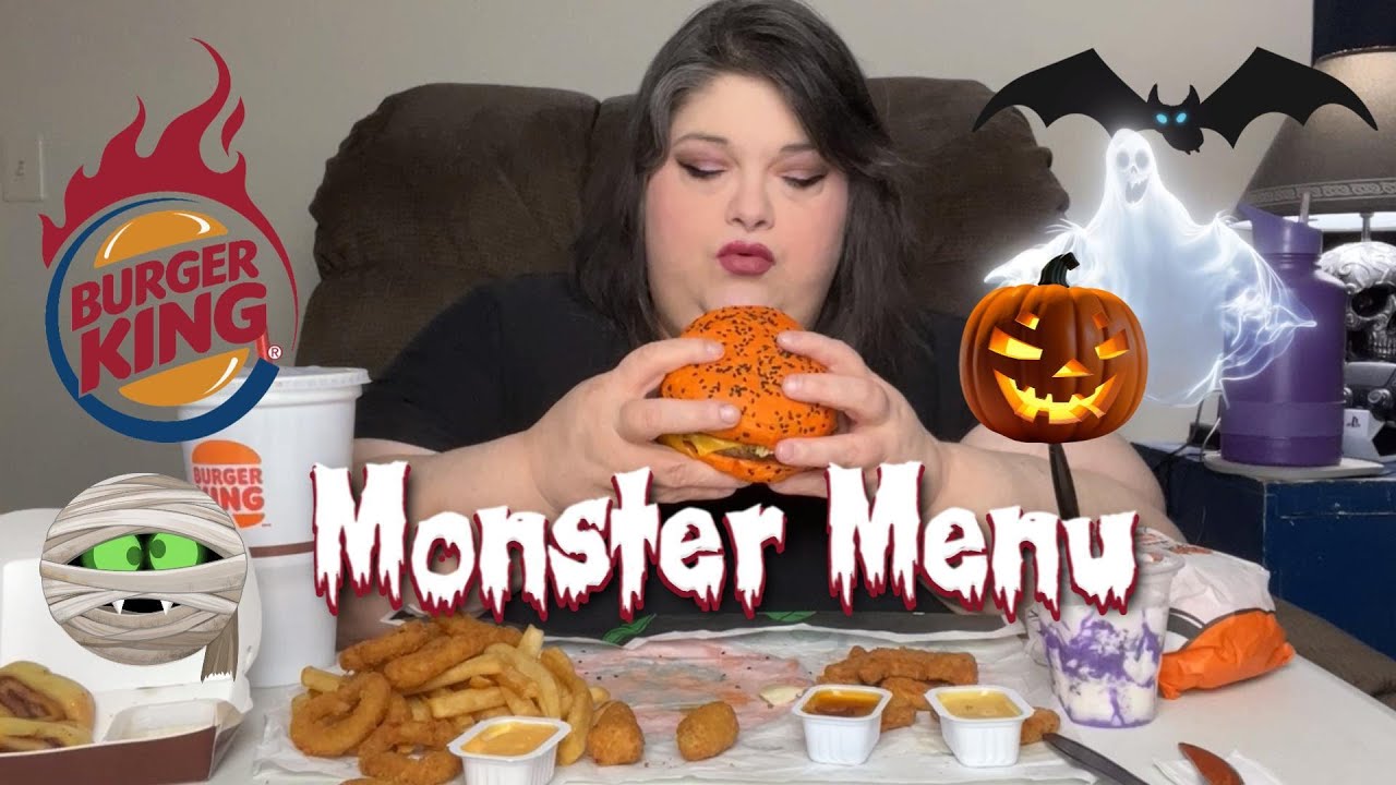 Burger King Monster Menu for Halloween Mukbang Review