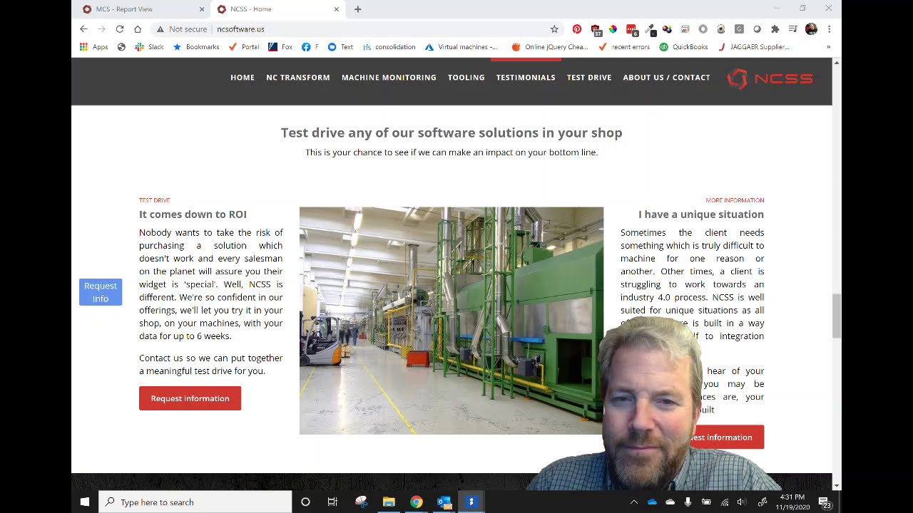 Machine Monitoring and Adaptive NC Transform software - FREE Test Drive program