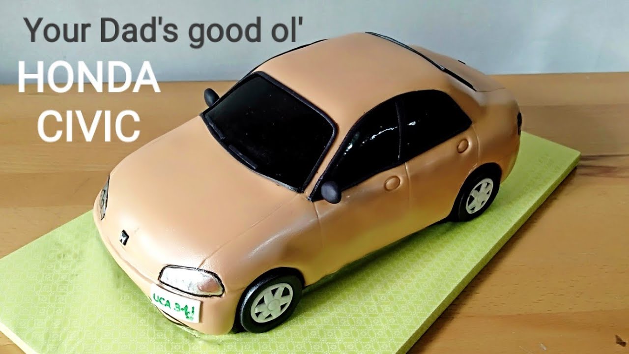 Making a 3D 1995 Honda Civic car cake @ArtCakes