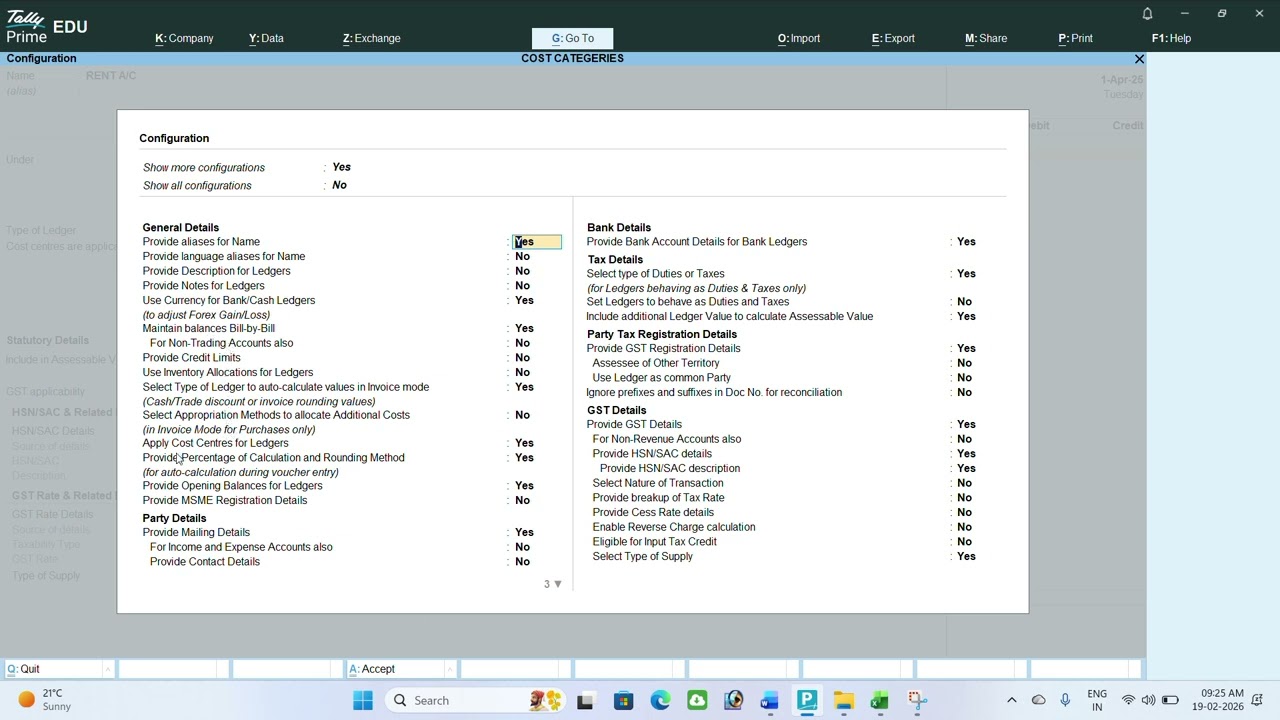 HOW TO MAINTAIN COST CATEGERIES AND COST CENTRE