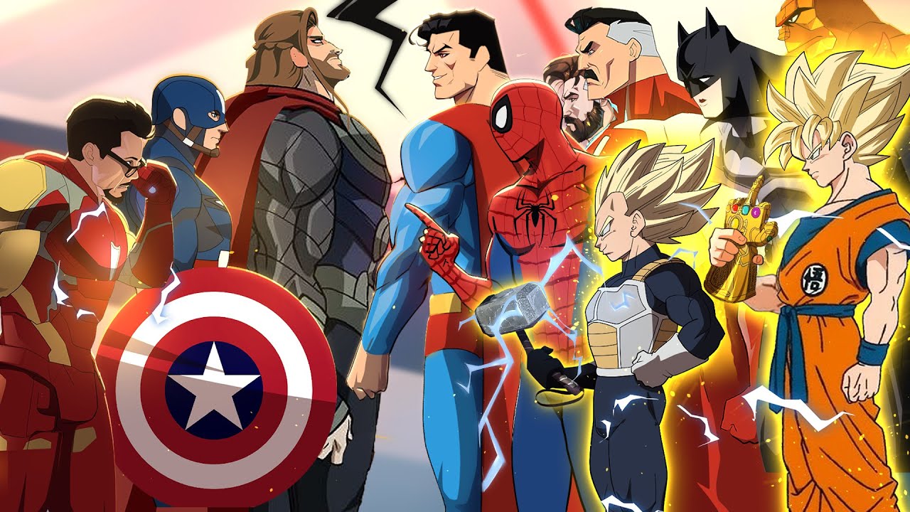 AVENGERS EPIC MULTIVERSE CROSSOVER Compilation | DBZ, Justice League, Invincible & Spider-Society