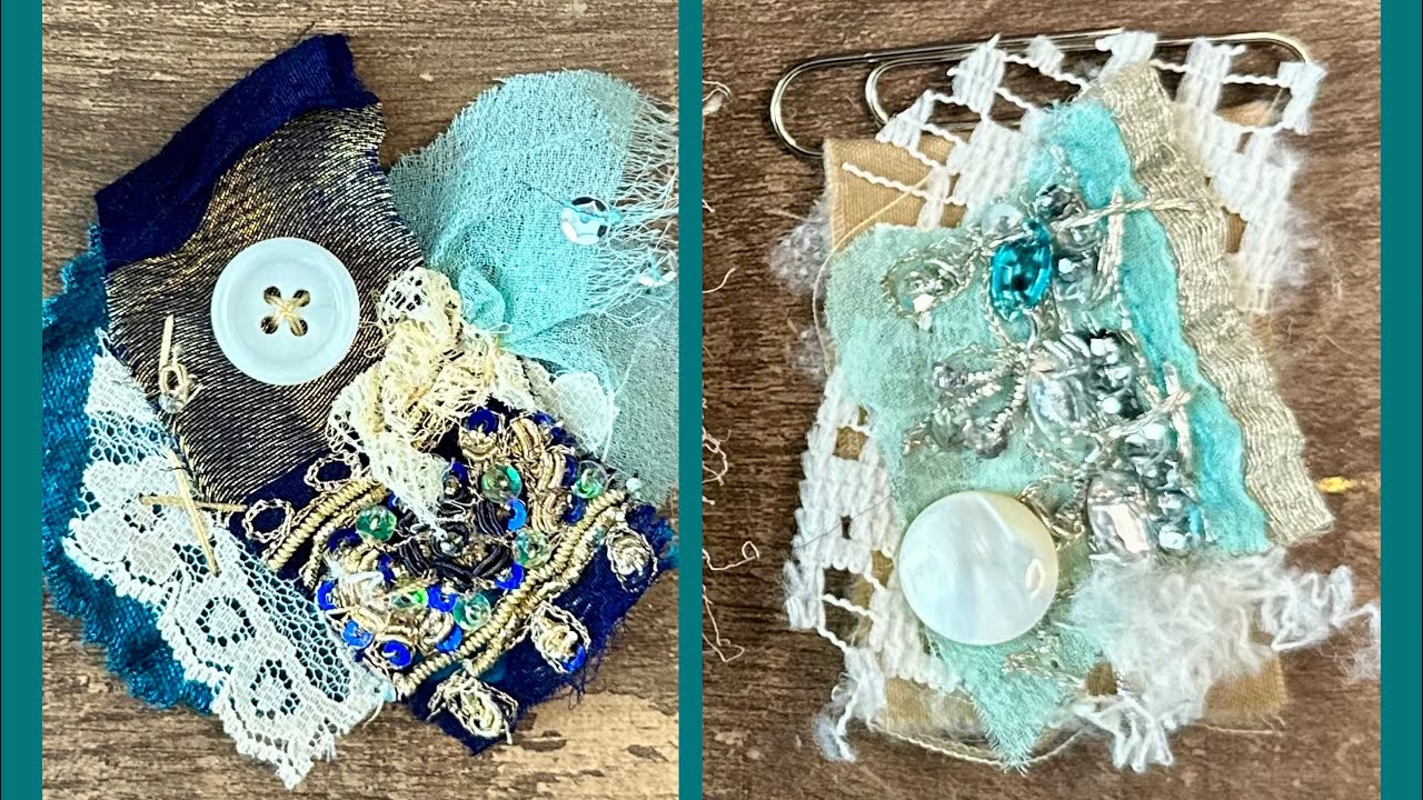 📎 Fabric Clusters: Use as embellishments OR Altered Paper Clips!