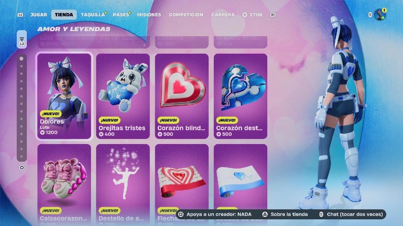 Raccionando a la nueva tienda Fortnite