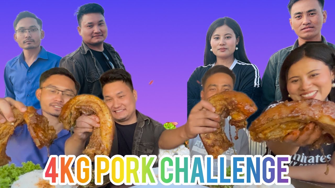 LOKTAKTA 4kg PORK CHaLLENGE// PUNISHMENT SHIDI KONYAM FENGHLLE😂😂