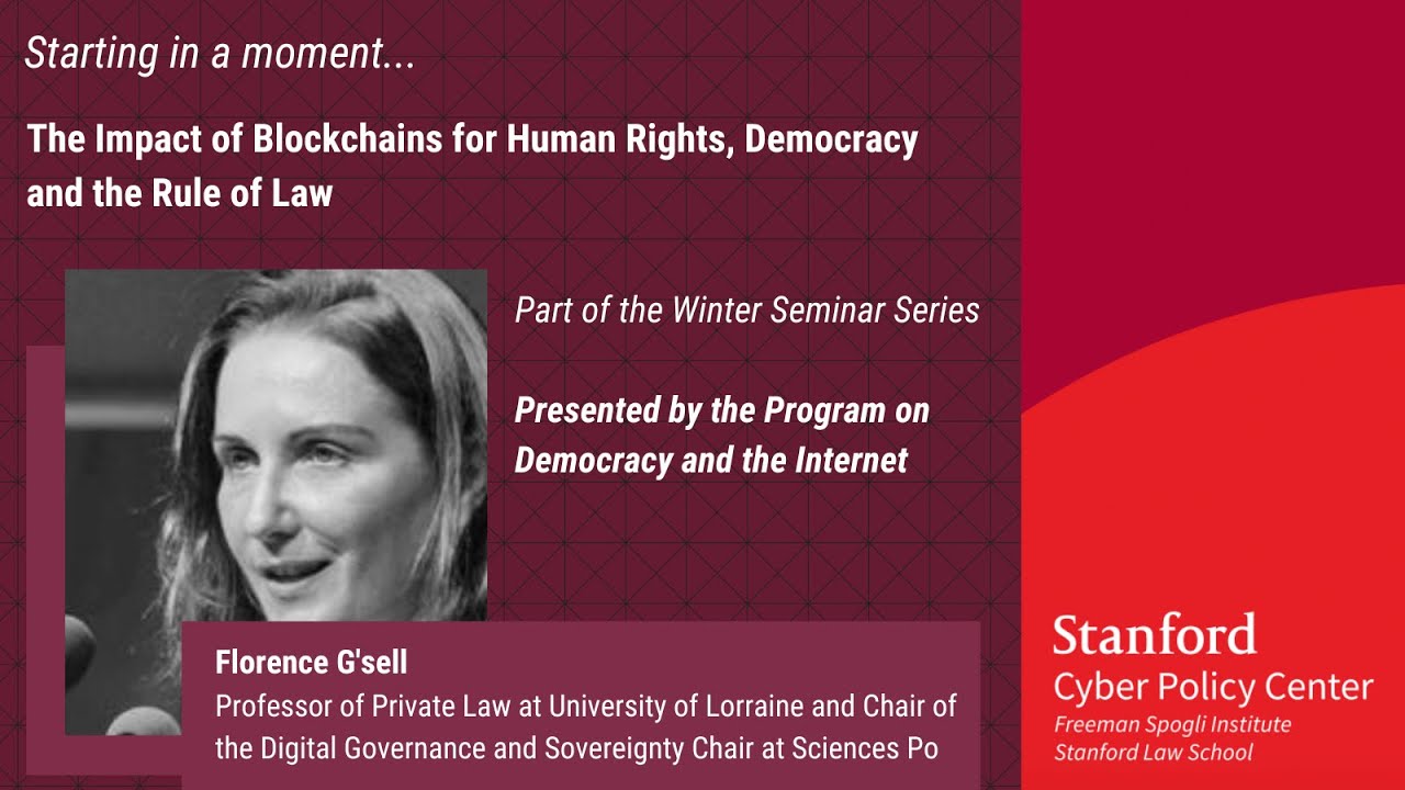 The Impact of Blockchains for Human Rights, Democracy and the Rule of Law