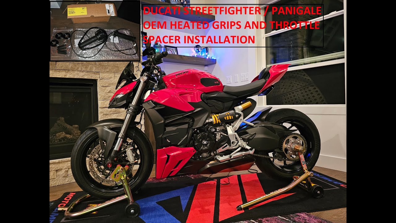 Ducati Streetfighter / Panigale V2 /V4 OEM Heated Grips and throttle spacer Installation
