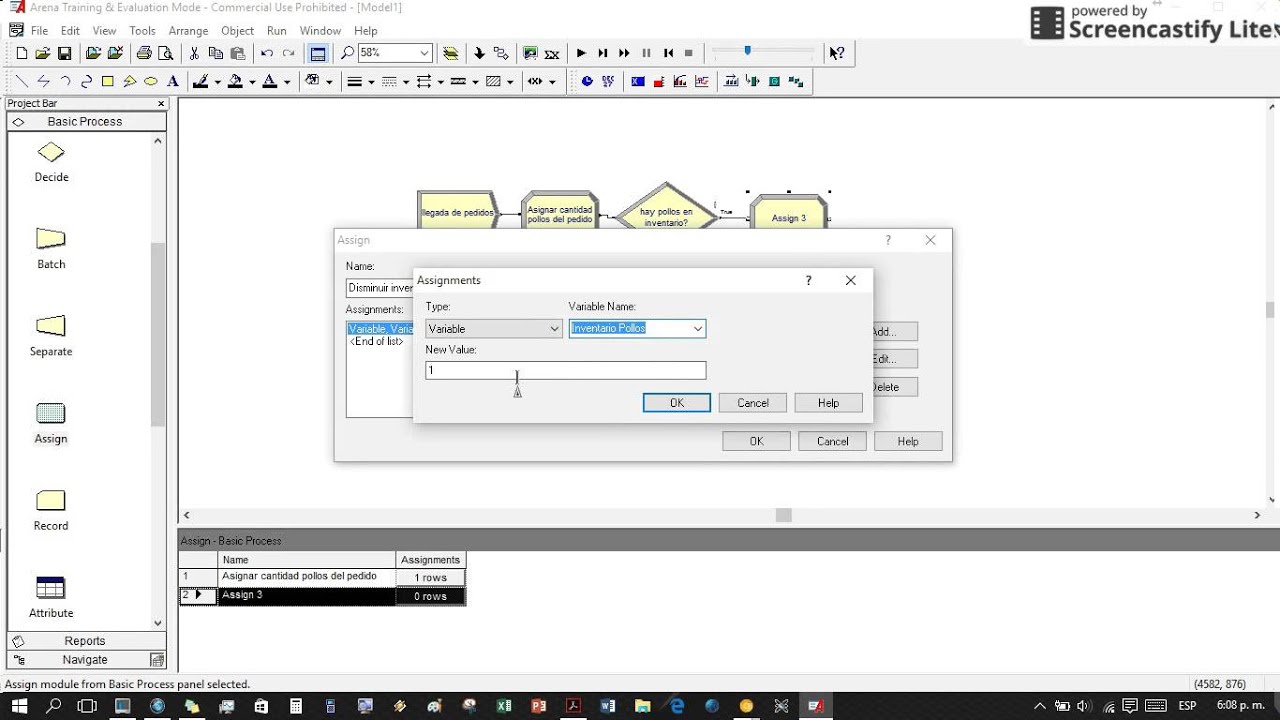 Simulación inventario simple ARENA