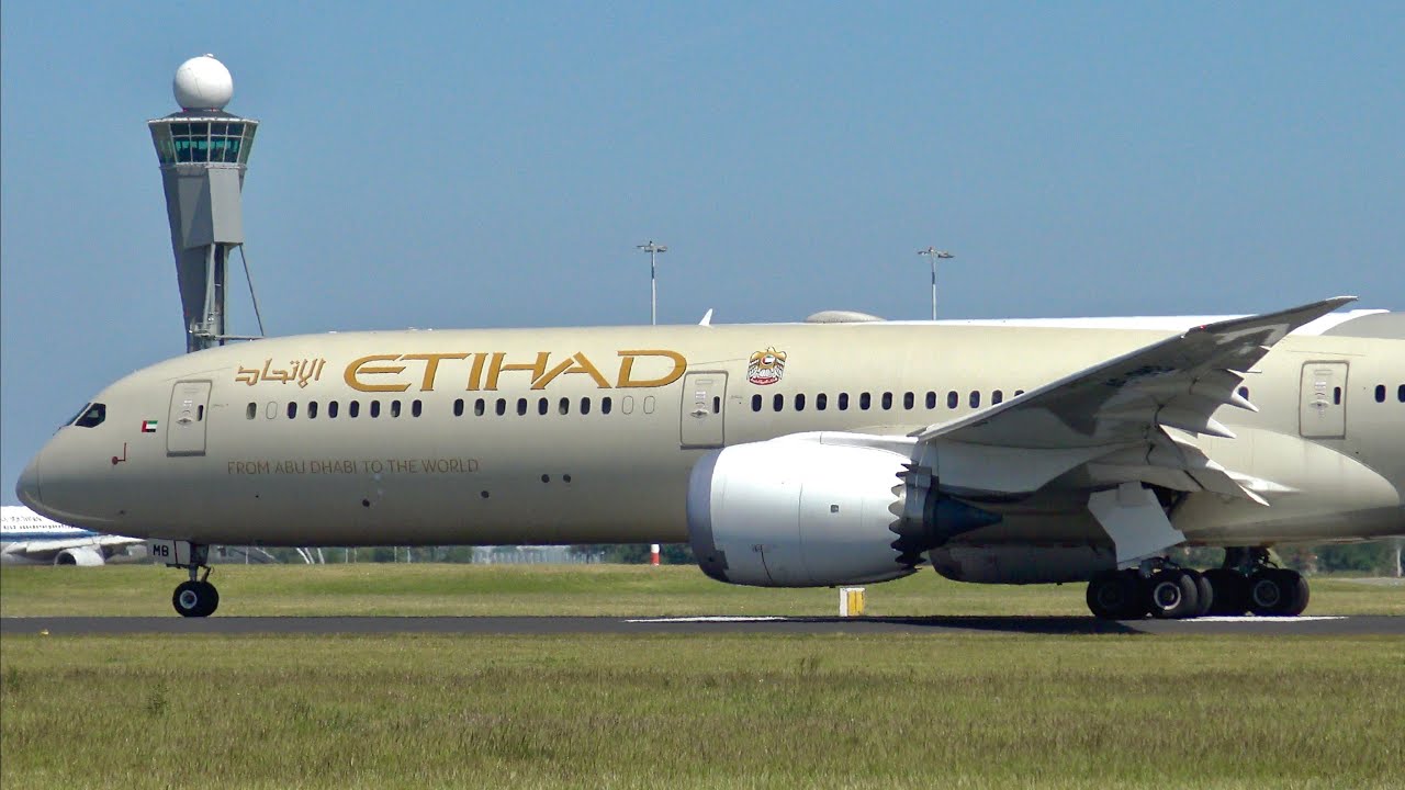 [4K] Etihad Airways B777, B787, A330, A340 | Amsterdam airport Schiphol Plane spotting