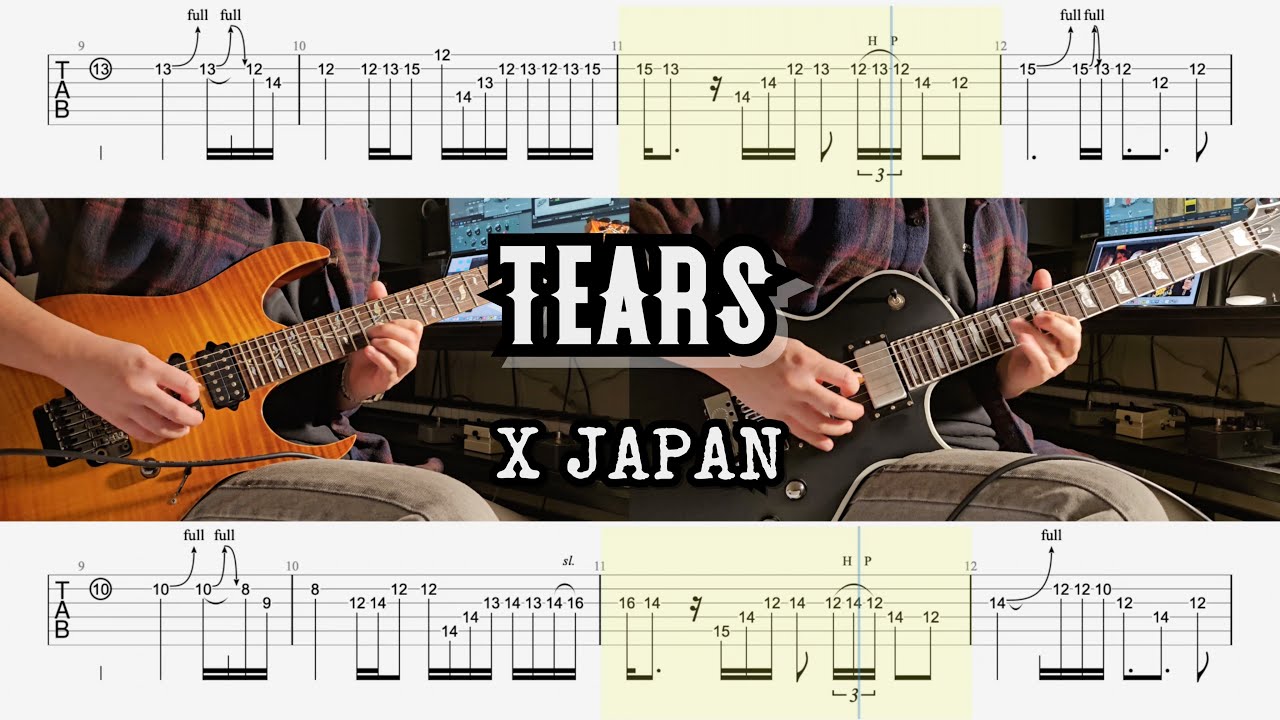 [TAB] X JAPAN - Tears (Guitar Solo with Tabs)