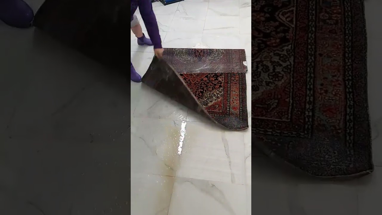 Very dirty Persian rug cleaning #rugcleaning  #arcadiarugspa #carpetcleaningasmr   #rugcleaningasmr