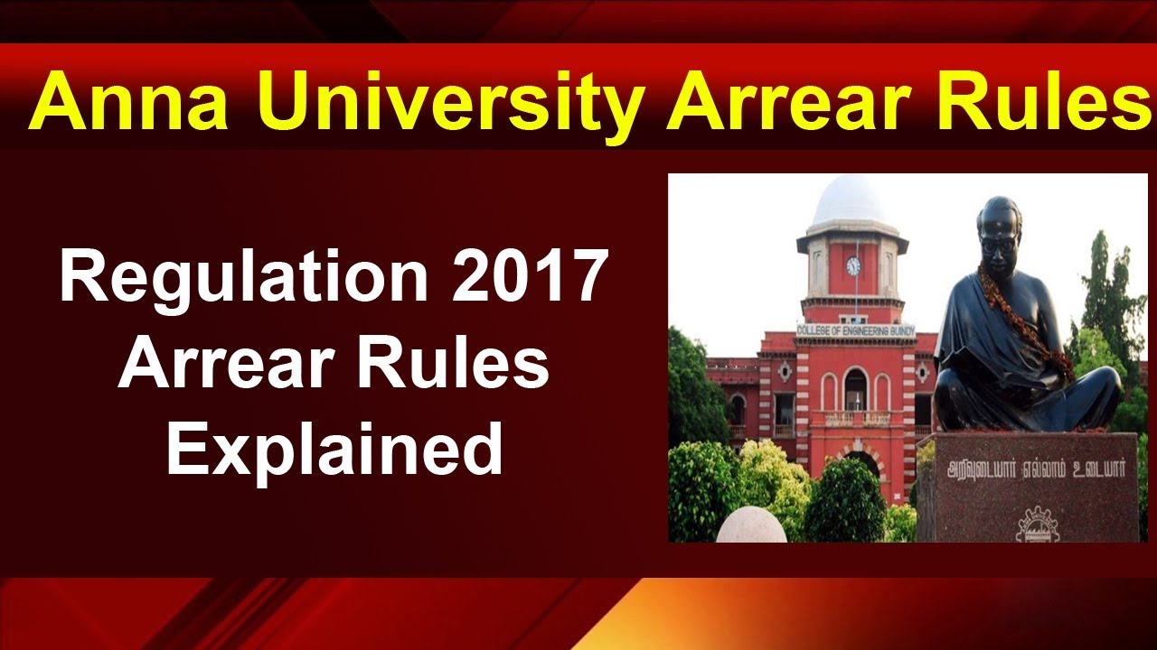 Anna University Arrear Rules Regulation 2017 | Padeepz