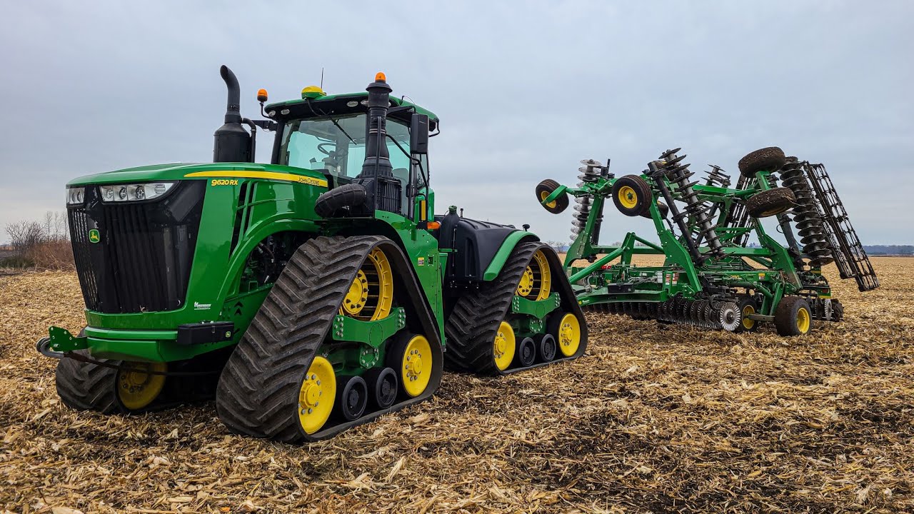 Демонстрация вертикальной обработки почвы John Deere 2660VT 9620RX