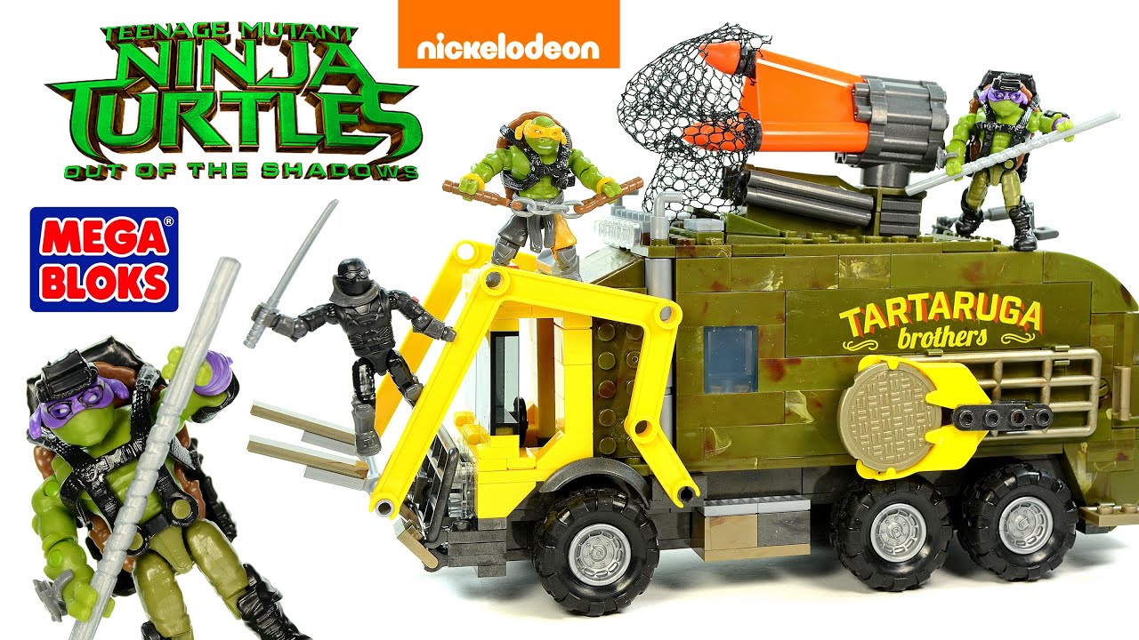 Mega Bloks Battle Truck Teenage Mutant Ninja Turtles Out of the Shadows w/ Donatello & Michelangelo