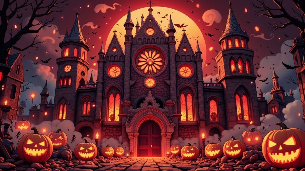 Halloween Night Music ~ Жуткая готическая атмосфера для призрачного замка и мурашек по коже 👻