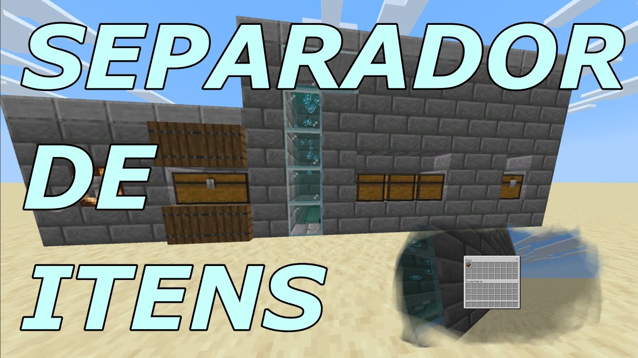 SEPARADOR DE ITENS! minecraft:separador de itens