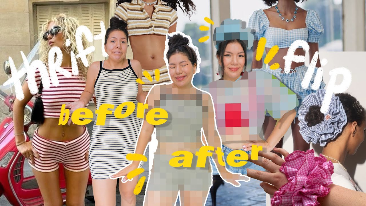 I turned my old clothes into new trendy summer pieces ep.4 | THRIFT FLIP Sew with me