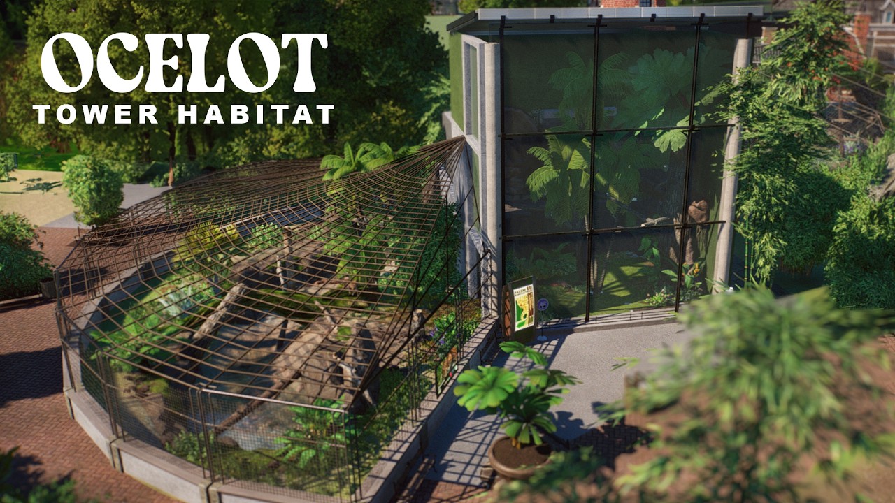 We build an ECO FRIENDLY and CUTE Ocetlot Tower in Planet Zoo