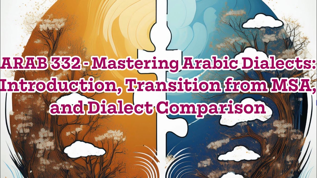 ARAB 332 - Lesson 1 - Prefixes in Arabic: A Comparative Study of Progressive and Future Tenses