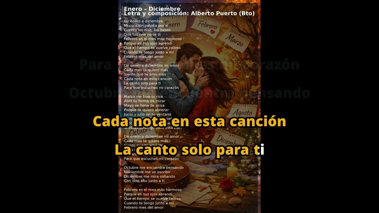 February 5, 2026 Enero a Diciembre Letra Alberto Puerto (Bto)