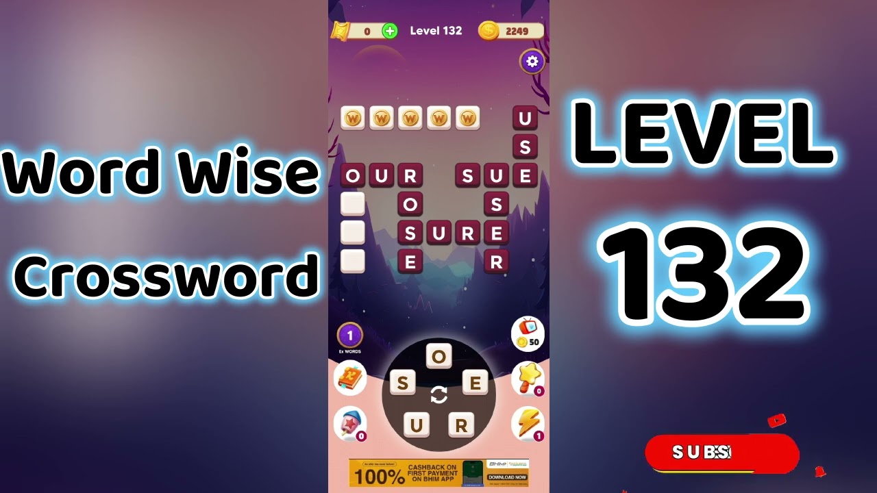 Word Wise Crossword Level 132 🧩 | Smart Crossword Puzzle Walkthrough | Go Answer