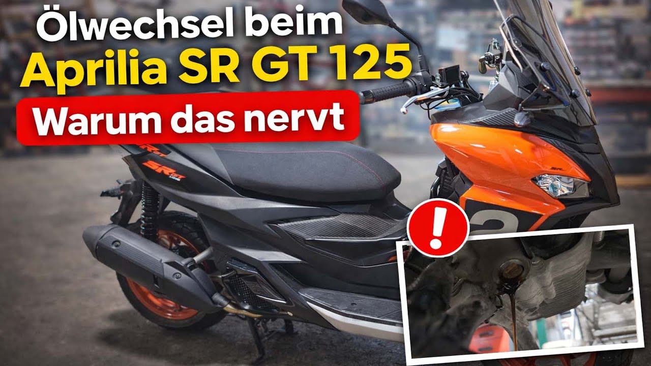 Warum das nervt Aprilia SR GT 125 Ölwechsel | SYM Symphony Bremsbacken wechseln | Auspuff entrosten