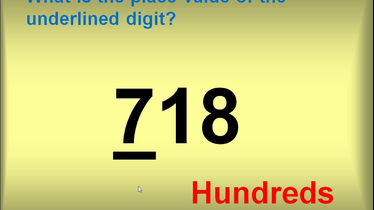 Place Value 3 digit Numbers