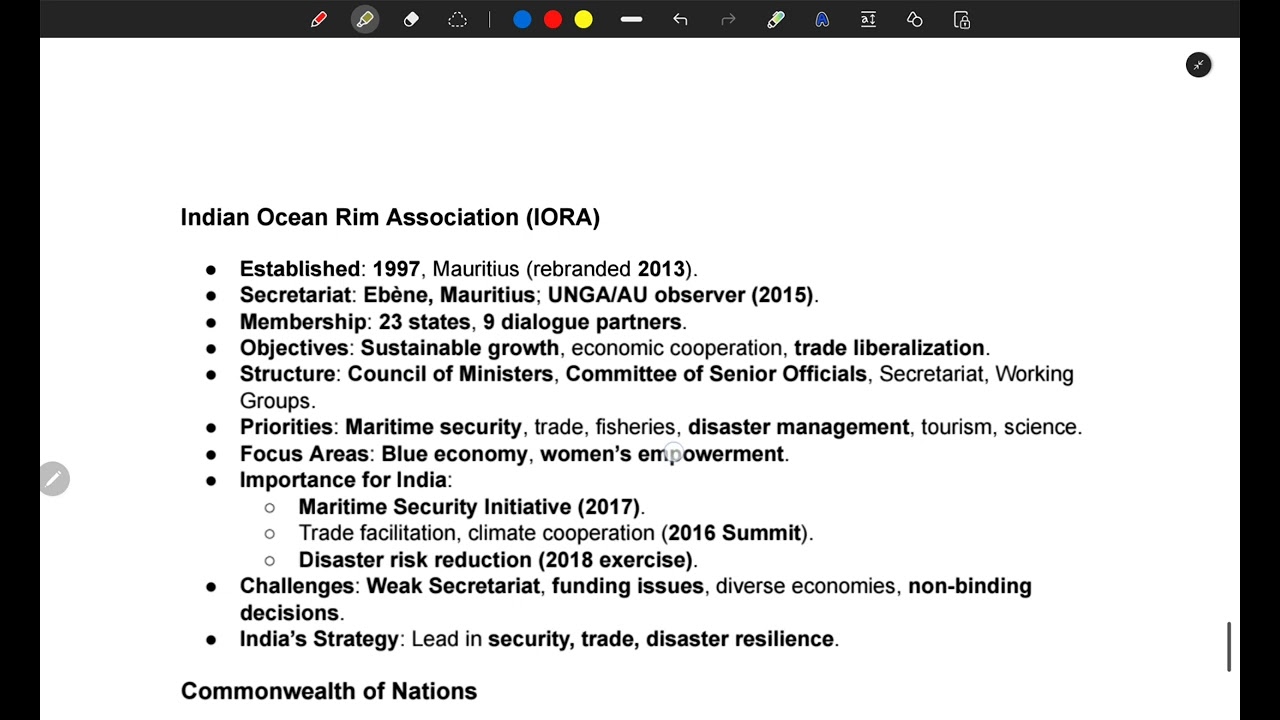 International relations L-15  |Organisation of Islamic Cooperation (OIC), | UPSC CSE |PSC |Quick