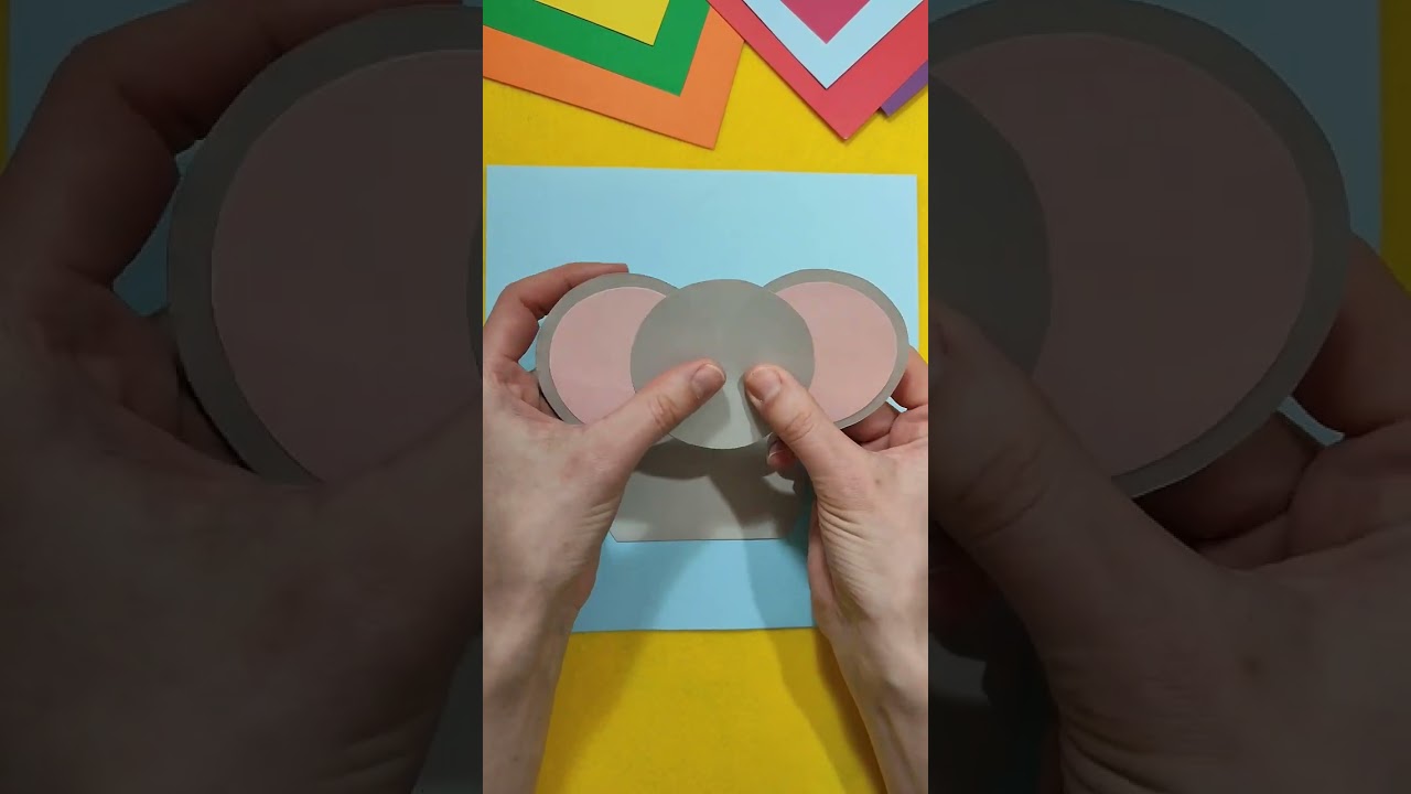 Funny Elephant 🐘 - paper circles 🔵 