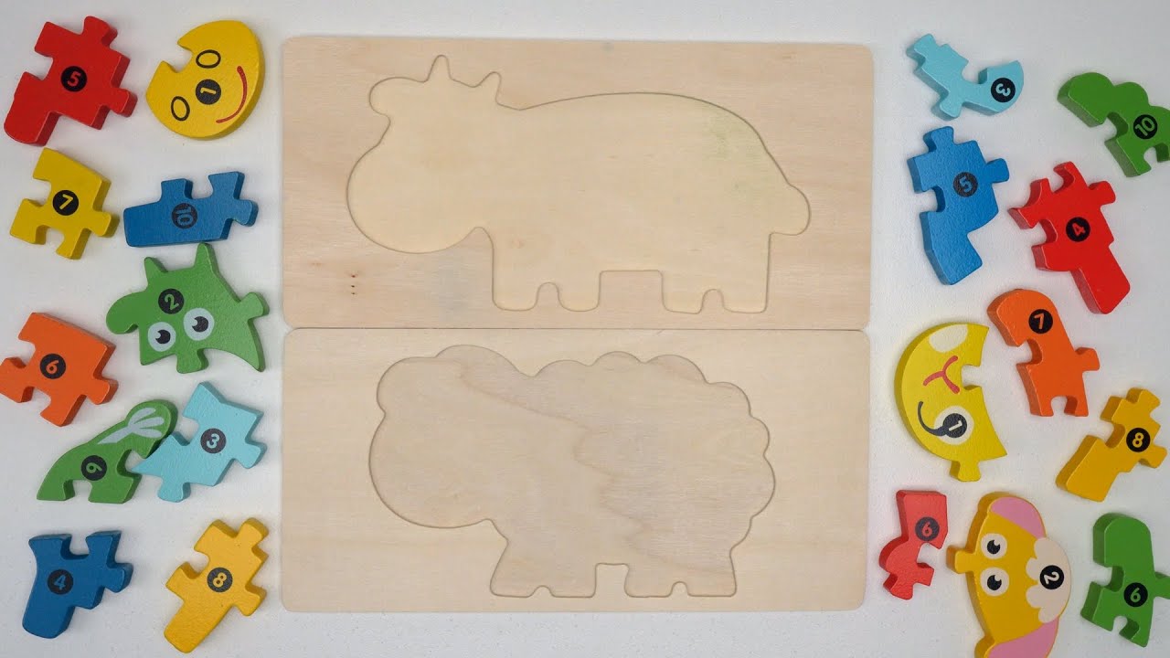 Best Toddler Number Learning | Learn Numbers in English and Japanese with Cute Animals Puzzles!