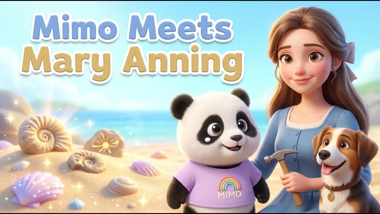 Mimo Meets Mary Anning 🦕 Dinosaur Bedtime Story for Kids + Sleep Music