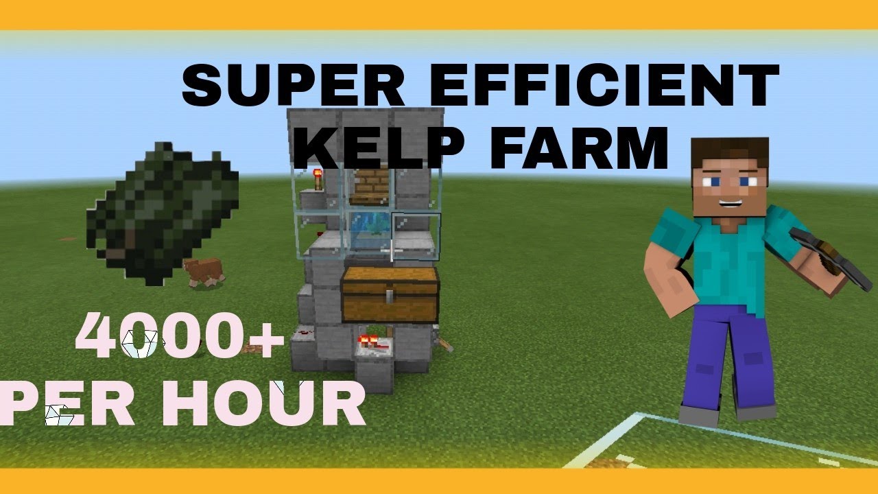 MINECRAFT SUPER EFFICIENT KELP FARM 1.17+ (MCPE/BEDROCK/JAVA/XBOX)