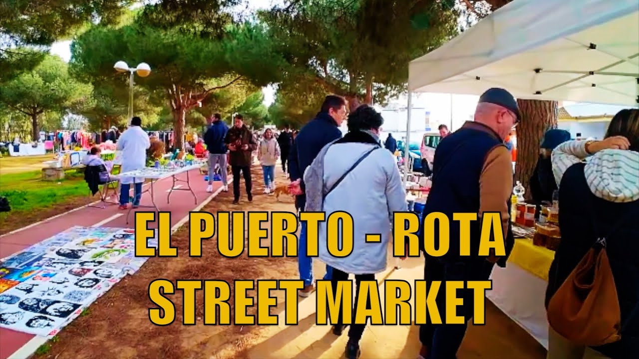 🚶🏼📹 Puerto de Santa María Andalucía Rota Street Market Walking Tour 4K