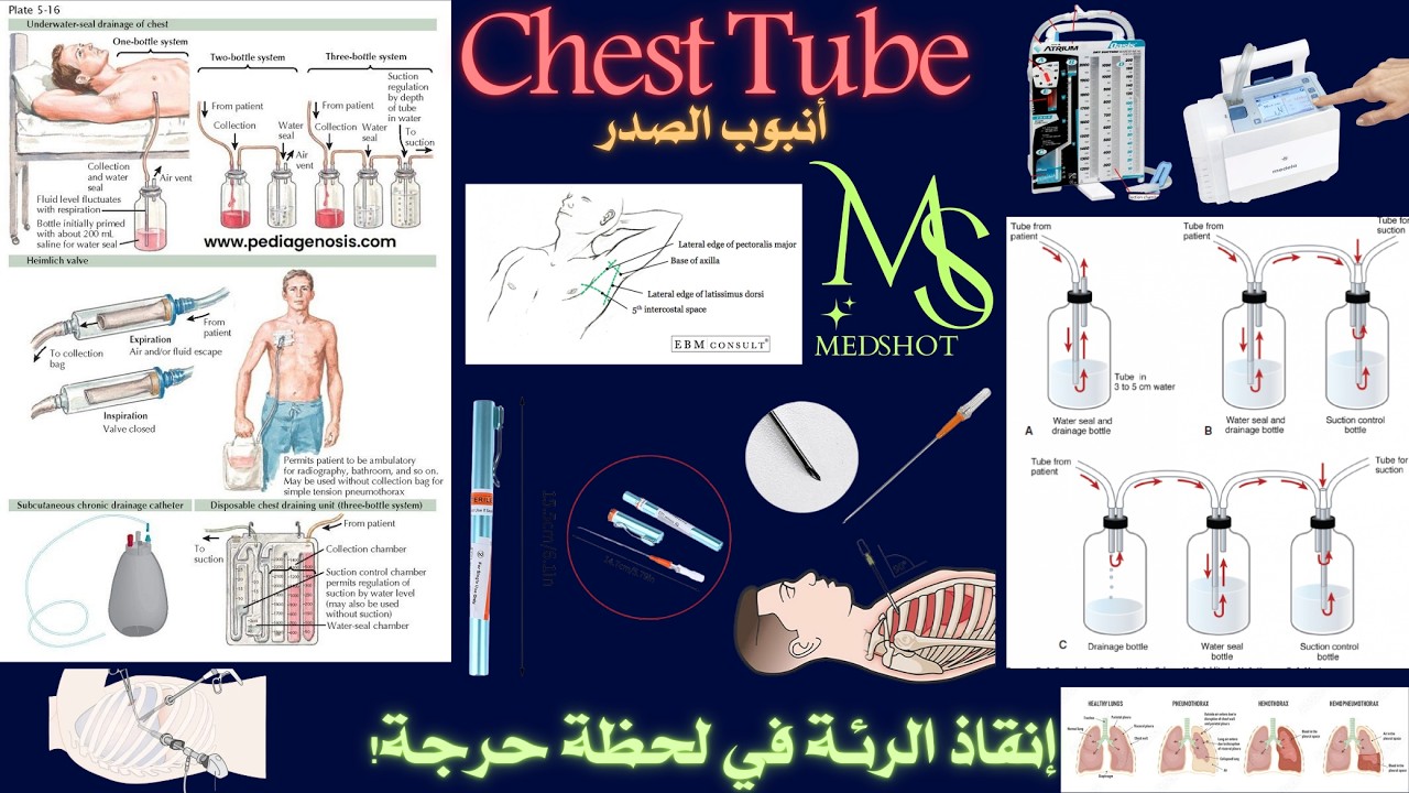 🚨 Chest Tube من الصفر للاحتراف | أقوى وأوفي شرح عملي هتشوفه في الطوارئ والـ ICU