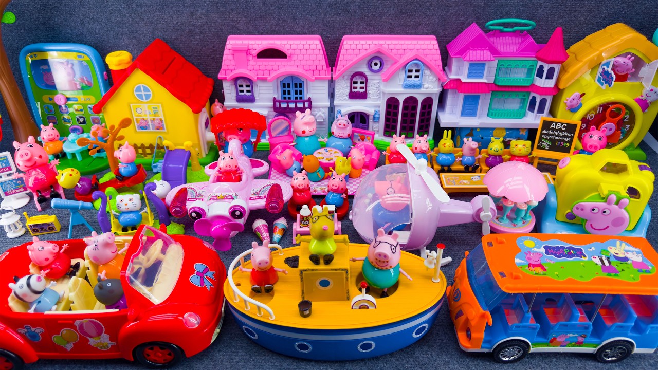 20 Minutes Satisfying Unboxing Peppa Pig Family Toys & School House Playset Collection Review Toys