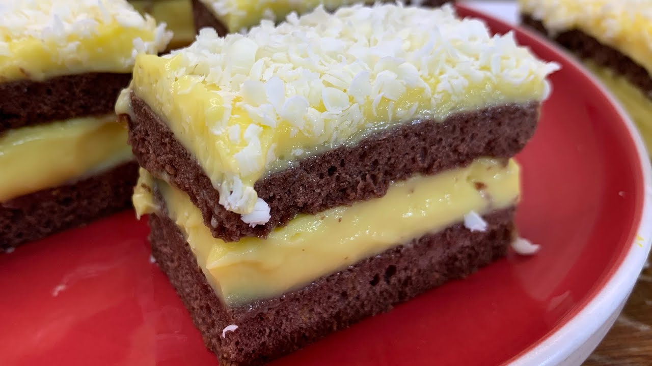Prajitura SIMPLA și RAPIDA gata in doar 30 de minute | cu crema de vanilie și blat de ciocolata 😋