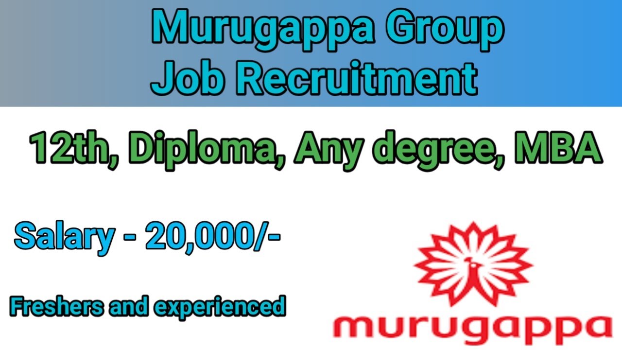 Murugappa Group of company Job Recruitment