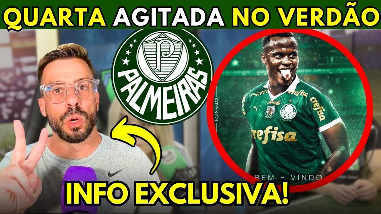 🤯PODE COMEMORAR! JHON ARIAS NO VERDÃO? FACINCANI TROUXE INFO QUENTE DO MERCADO DA BOLA DO PALMEIRAS
