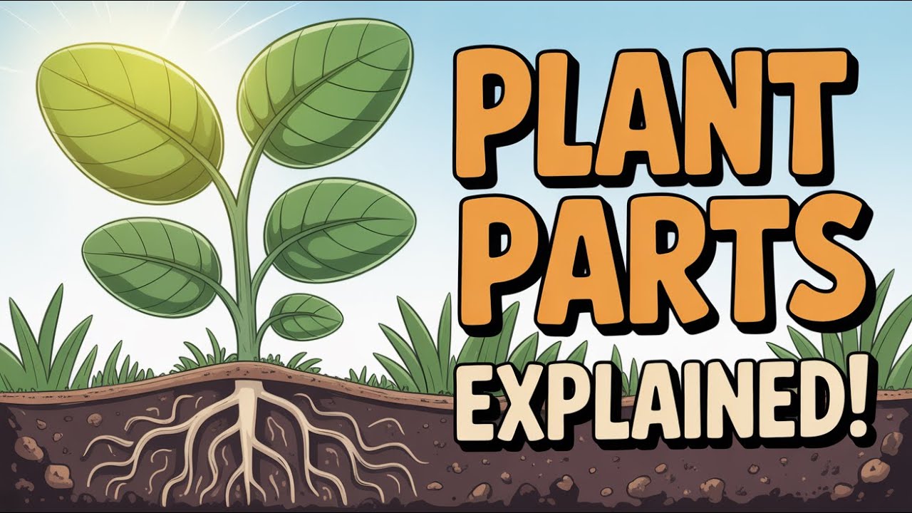 🌱 Roots, Stems, and Leaves &ndash; Plant Parts Explained | Kiddie Science Toon