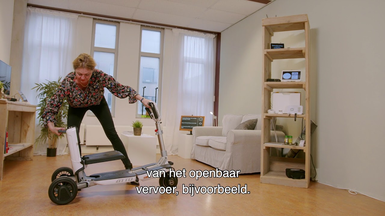 Opvouwbare scootmobiel bij het Huis van Morgen