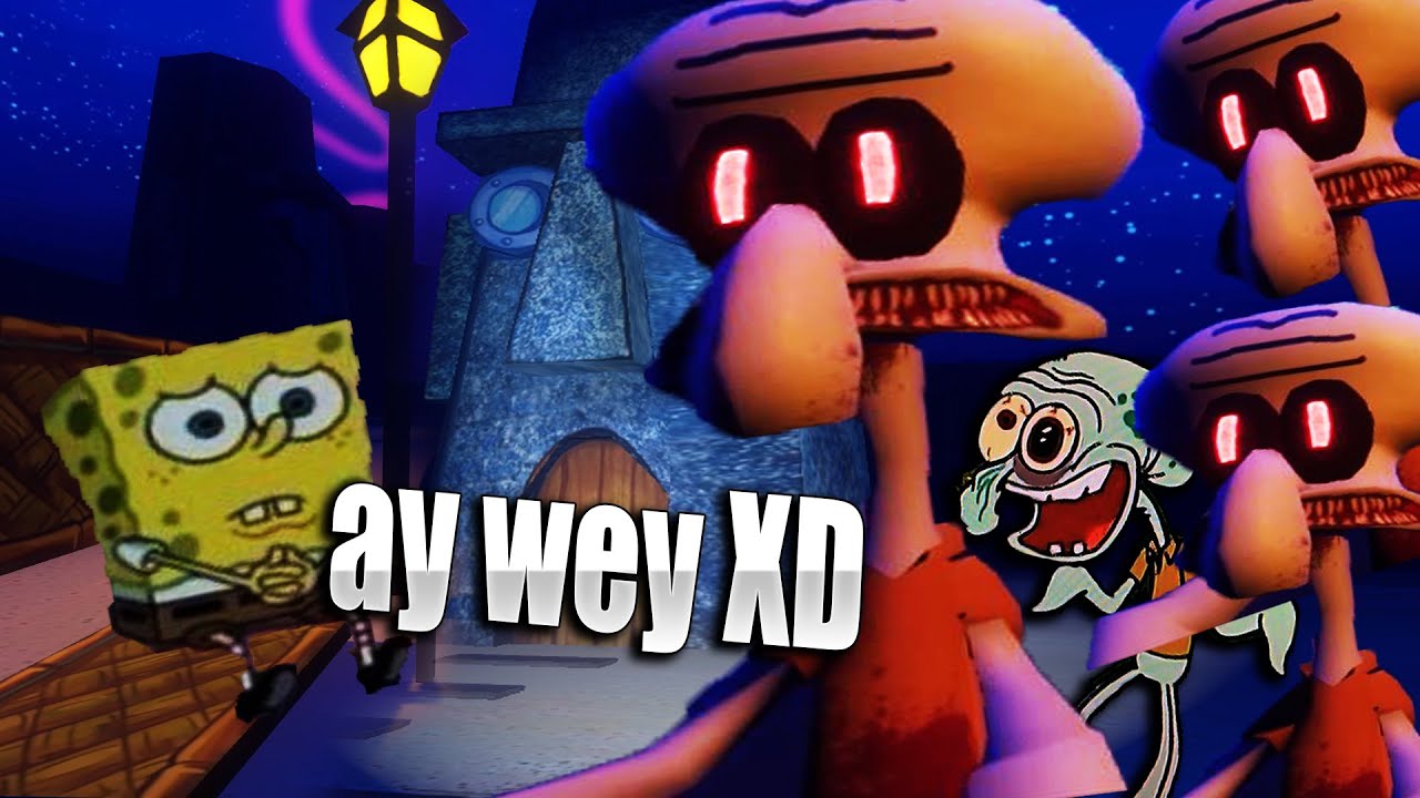 Juego muy raro de Bob esponja con MEMES 😨👌 - Nightmare in Squidville