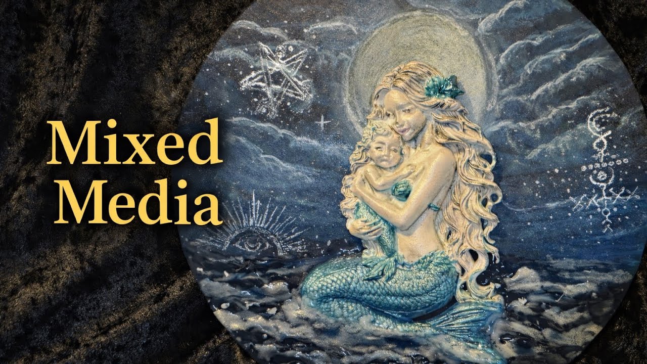 Mixed Media Sea Goddess Painting for Mother’s Day