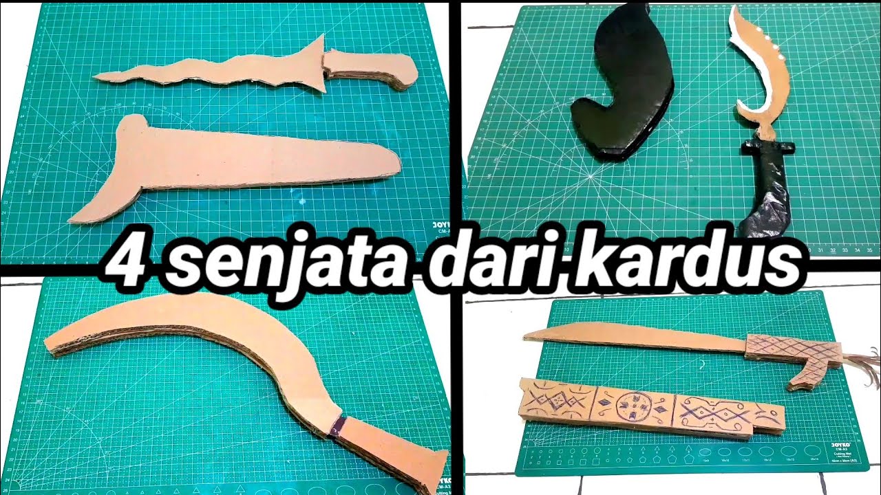 Kerajinan unik | Cara membuat senjata tradisional dari kardus