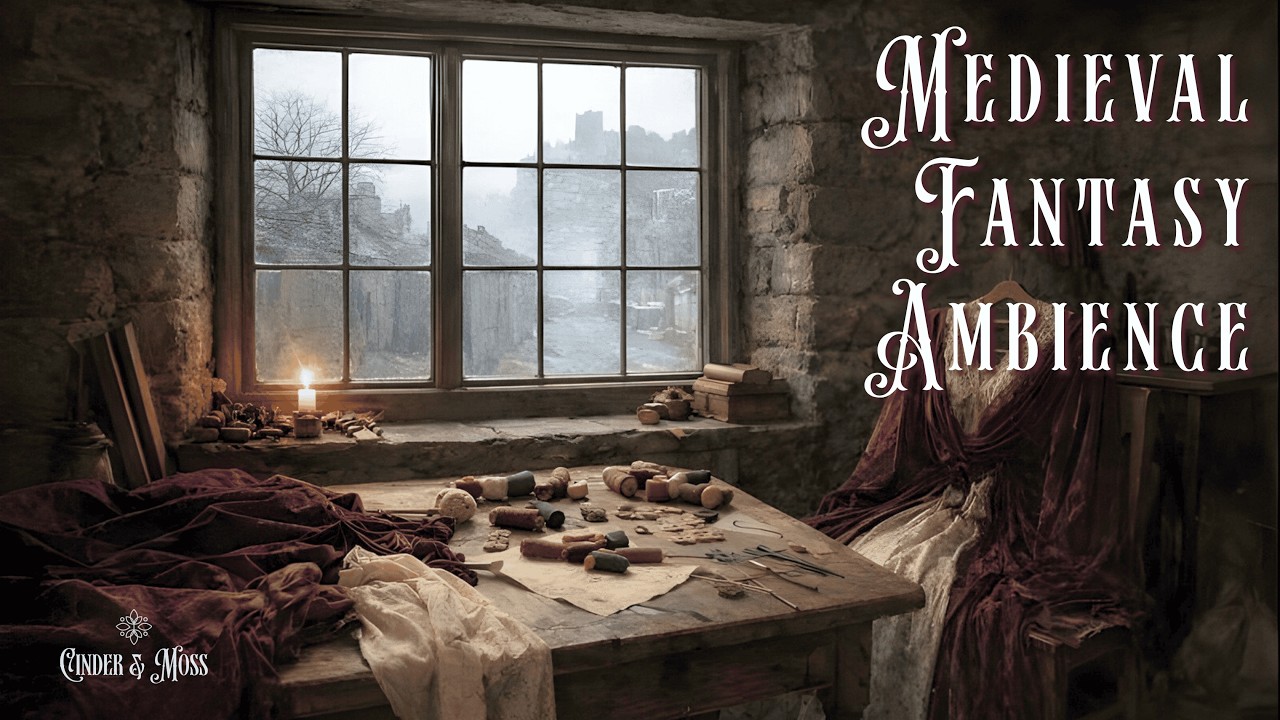 Medieval Fantasy Ambience | The Seamstress | Period Drama Reading Music 3 Hours (No Vocals)