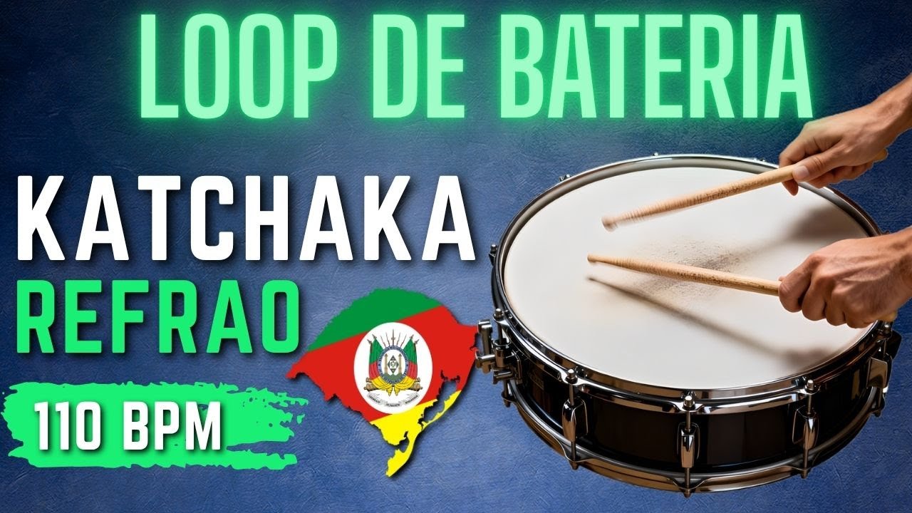 🥁 Loop de Bateria KATCHAKA REFRÃO para Tocar e Compor | bpm 110 #drums #loopbateria #bateria